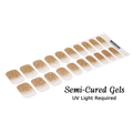 24K Splash clear semi-cured gel overlay with gold glitter gradient and UV light required
