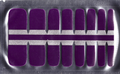 A pack of dark purple pedicure nail wraps.