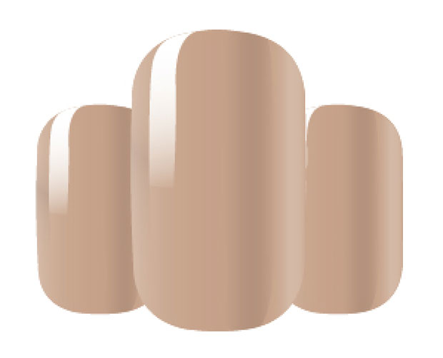 image of 3 beige nail wraps 