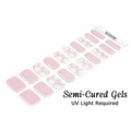 hushed bouquet semi cured gel nail wraps floral blush