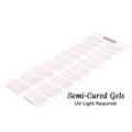 Ivory Veil semi-cured gel nail wraps with a soft cream base and delicate lace design, UV light required
