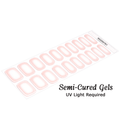 Moonmilk semi-cured gel nail wraps in a soft milky pink finish with UV light required, perfect for DIY gel nails at home in Canada.