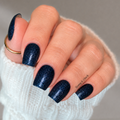 Midnight navy glitter nail wraps with dimensional sparkle